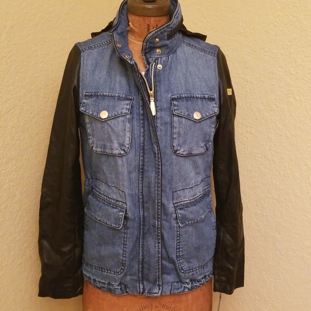 SOLD....NWT VINCE CAMUTO DENIM BLACK JACKET SIZE S - Picture 6 of 8